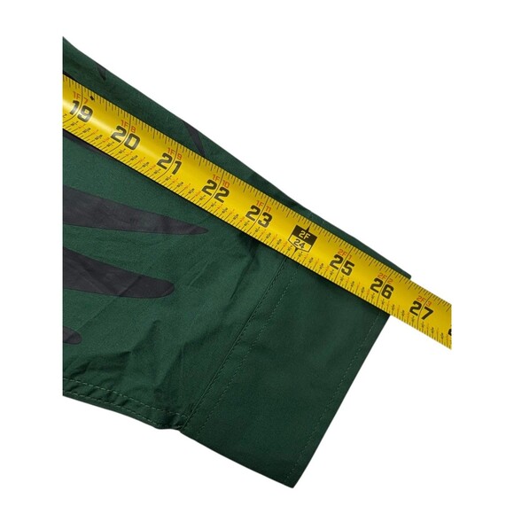 NWT Y2K 90s Coofandy Tribal Big Bold Graphic Button Flip Cuff Shirt Green 2XL - Picture 16 of 16